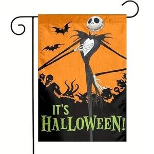 New Jack Halloween Garden Flag , Doublesided 12 x 18”